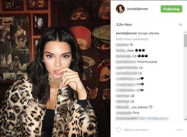ケンダル・ジェナー Kendall Jenner　インスタグラム　LB荒らし