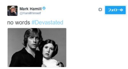 マーク・ㇵミル　キャリー・フィッシャー　スター・ウォーズ　ルーク　レイア　写真