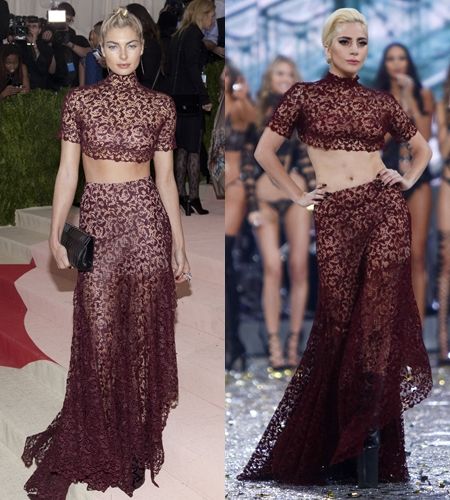 ジェシカ・ハート　Jessica Hart　レディー・ガガ　 Lady Gaga　ファッション　被ったドレス　ドレス　被り　同じ　