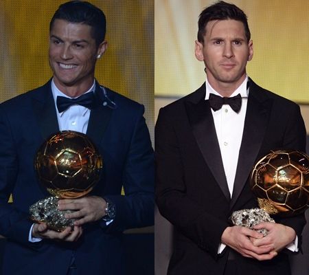 バロンドール　 Ballon d'Or　クリスティアーノ・ロナウド　Cristiano Ronaldo　リオネル・メッシ　Lionel Messi　争奪戦　9年目　サッカー　名誉ある賞
