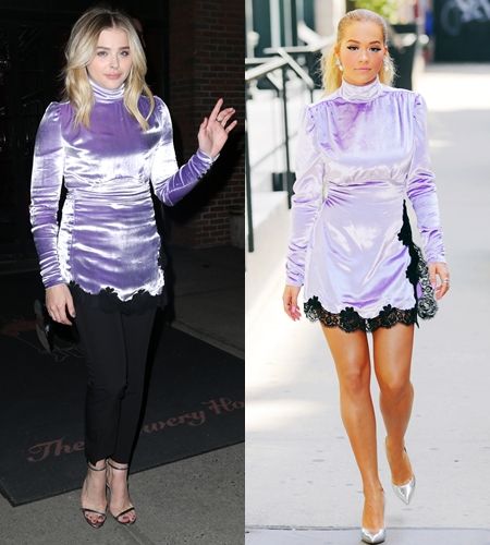 リタ・オラ　Rita Ora　クロエ・モレッツ　  Chloe Moretz　ファッション　被ったドレス　ドレス　被り　同じ　