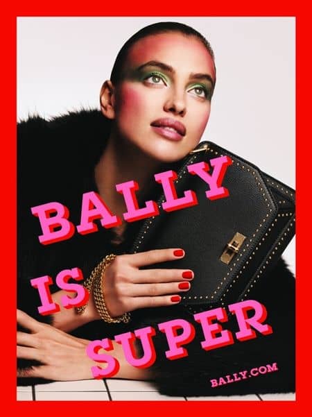 バリー　Bally　イリーナ・シェイク　Irina Shayk　広告　キャンペーン　モデル　2017年春夏　80年代　メイク　ファッション　かわいい　セレブ　海外