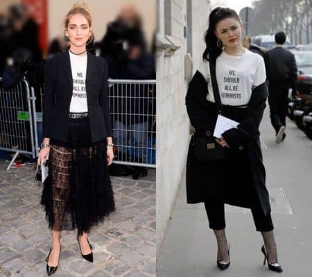ディオールのフェミニストTシャツ　Dior We Should All Be Feminists T-Shirt  クリスティーナ・バザン　キアラ・フェラーニ