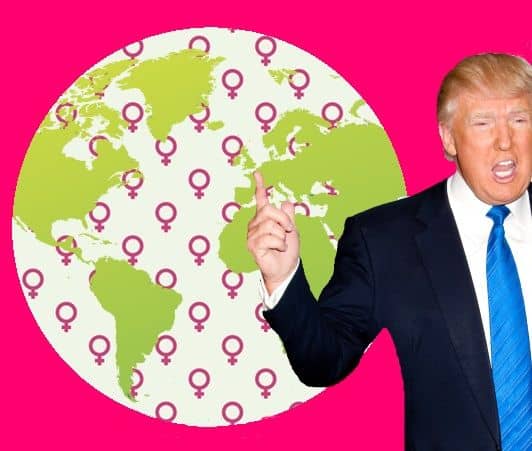 ドナルド・トランプ デモ行進 女性の権利 就任式