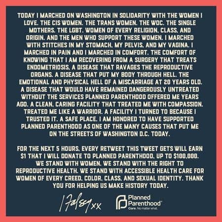 ホールジー　ツイート　プランド・ペアレントフッド　支持　Halsey Planned Parenthood Suppor Twitter