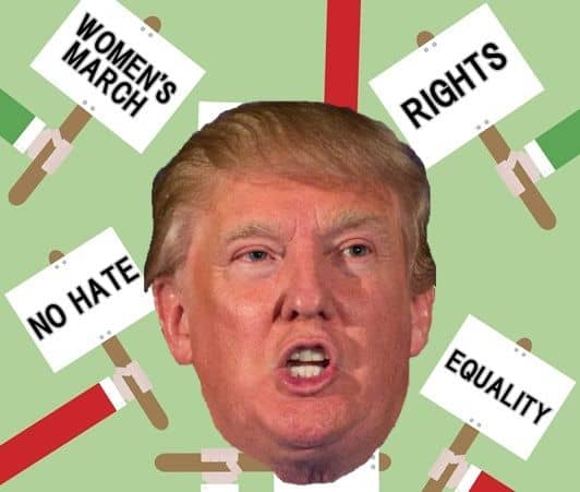 ドナルド・トランプ デモ行進 女性の権利 就任式