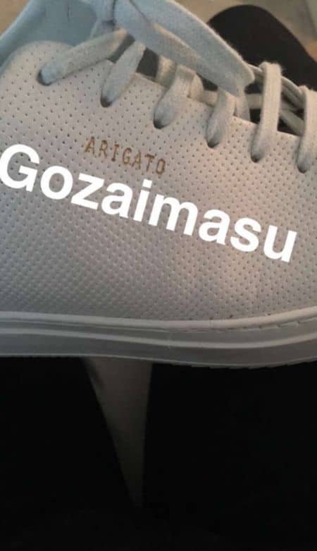 ナイル・ホーラン　Niall Horan　スナップチャット　日本語　ありがとうございます　アクセル・アリガト　Axel Arigato　スニーカー　スウェーデン