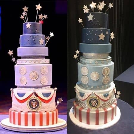 ドナルド・トランプ　Donald Trump　大統領　就任式　ケーキ　盗作　オバマ大統領　2012年　就任式　ケーキ　同じ　そっくり　アメリカ大統領