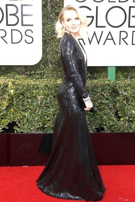 Kristen Bell クリスティン・ベル レッドカーペット 秘密 裏側 お尻パッド ドレス ゴールデン・グローブ賞 セレブ 女優