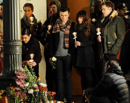 グリー　コリー・モンティス　追悼　Glee Cory Monteith Candlelight Vigil