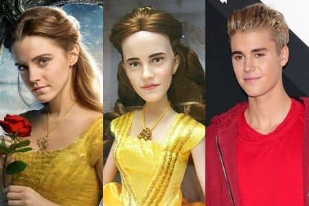 エマ・ワトソン ベル人形 変身 美女と野獣 Emma Watson ジャスティン・ビーバー Justin Bieber