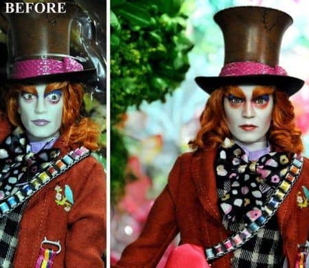 エル・クルズ Noel Cruz アリス・イン・ワンダーランド マッドハッタ― 人形 リペイント ビフォー アフター