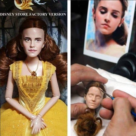 エマ・ワトソン ベル人形 変身 美女と野獣 Emma Watson 過程 リペイント
