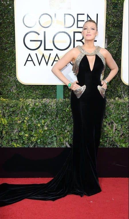 ブレイク・ライヴリー　Blake Lively ゴールデングローブ賞　ドレス