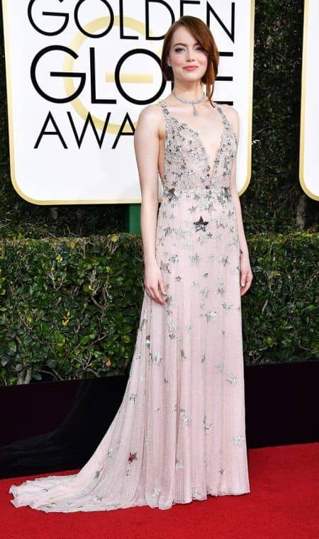 エマ・ストーン　Emma Stone 　ゴールデングローブ賞　ドレス