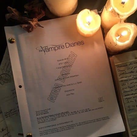 ニーナ・ドブレフ ヴァンパイア・ダイアリーズ 復帰 台本 報告 Nina Dobrev The Vampire Diaries Return Announcement Script Instagram