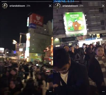 オーランド・ブルーム　ケイティ・ペリー　日本　年越し　新宿