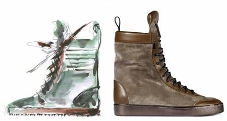 ゼイン・マリク　シューズコレクション　Zayn Malik Giuzeppe Zanotti コラボ　デザイン　スケッチ　ブーツ　ジュゼッペ・ザノッティ