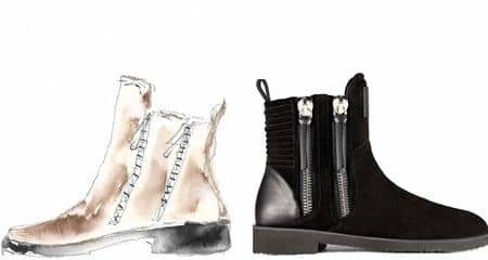 ゼイン・マリク　シューズコレクション　Zayn Malik Giuzeppe Zanotti コラボ　デザイン　スケッチ　ブーツ　ジュゼッペ・ザノッティ