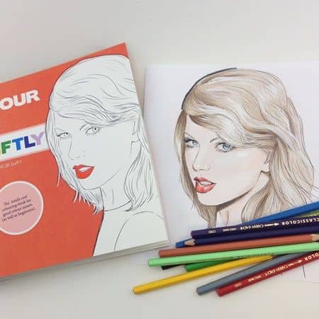 テイラー・スウィフトの塗り絵　お金のかからない趣味