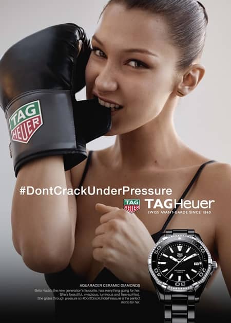 タグ・ホイヤー Tag Heuer ベラ・ハディッド Bella Hadid アンバサダー 就任 リンク レディ チーズカット 恒例 NYFW ファッションウィーク NY