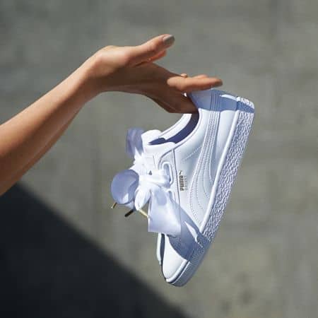 プーマ Puma  バスケットハート スニーカー リボン おおきい ポイント コートスタイル 人気