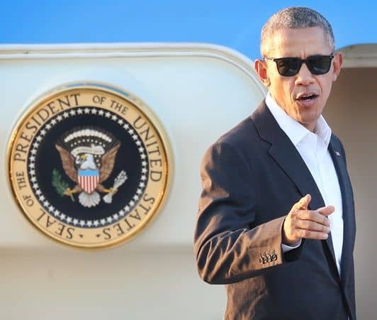 バラク・オバマ大統領　エアフォースワン