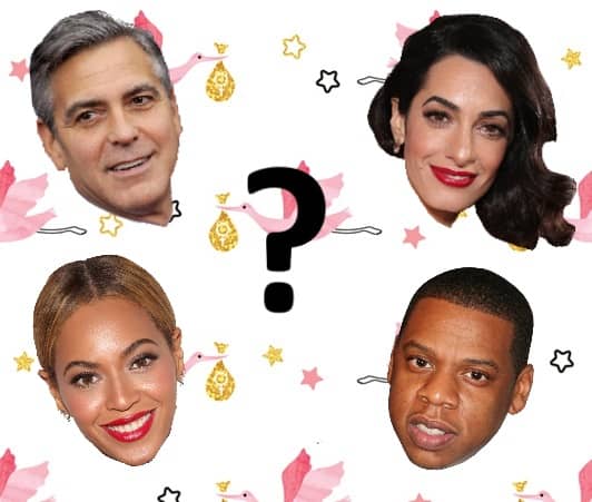 ジョージ・クルーニー　アマル・クルーニー　ビヨンセ　ジェイ・Ｚ　コウノトリ　双子