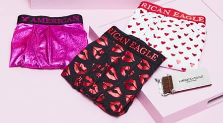 アメリカンイーグル　アウトフィッターズ　バレンタイン　メンズ　下着　America Eagle Outfitters Valentine Mens Underwear Campaign