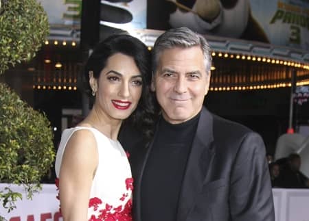ジョージ・クルーニー アマル・クルーニー 双子 妊娠 George Clooney Amal Clooney Pregnant Twins