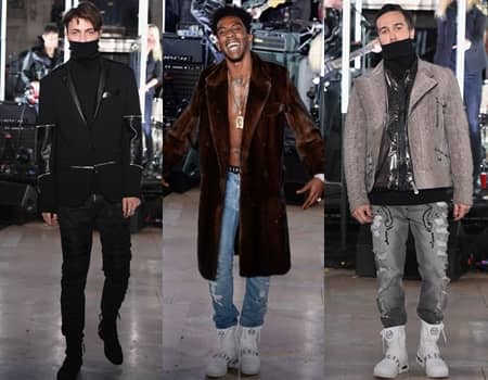 NY　ファッションウィーク　2017　秋冬　フィリップ・プレイン　Philipp Plein　ランウェイ　モデル　アンワー・ハディッド　ラッパー　デザイナー　ピート・ウェンツ　