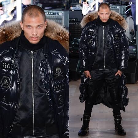 ジェレミー・ミークス　Jeremy Meeks　モデル　イケメンすぎる犯罪者　ランウェイ　フィリップ・プレイン　Philipp Plein　ニューヨーク　ファッションウィーク　