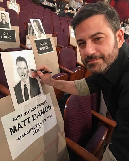 ジミー・キンメル マット・デイモン バトル アカデミー賞 インスタグラム 落書き Jimmy Kimmel Matt Damon Academy Awards Oscar 2017 Battle