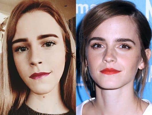 エマ・ワトソン メーガン・フロックハート そっくり ハーマイオニー Emma Watson Megan Flockhart Lookalike