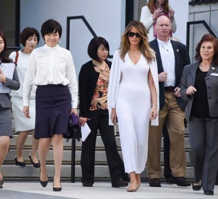 メラニア・トランプ　Melania Trump　安倍昭恵　交流　カルヴァン・クライン　Calvin Klein　衣装　