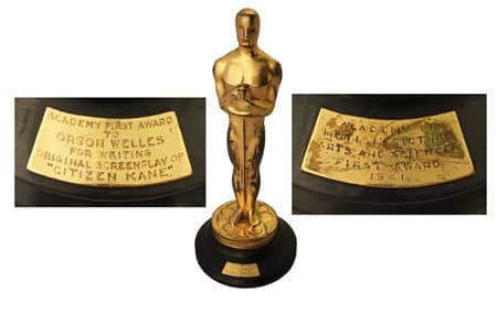 アカデミー賞　オスカー像　市民ケーン　オークション　Academy Awards Oscar Citizen Kane Auction