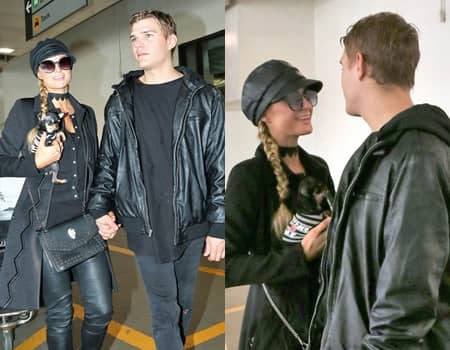 パリス・ヒルトン クリス・ジルカ Paris Hilton Chris Zylka 空港 ロサンゼルス