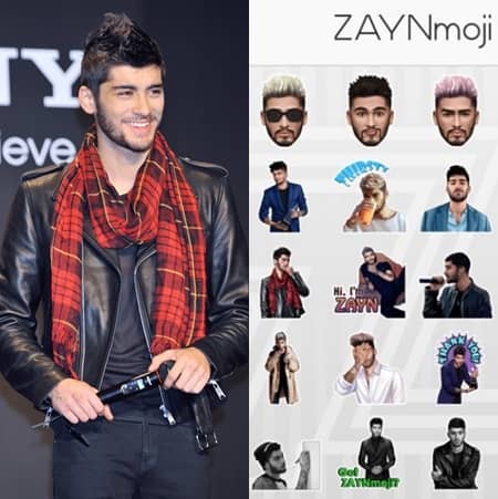 ゼイン・マリク　Zayn Malik　絵文字　ゼインモジ　Zaynmoji　リリース　来日時　スタンプ　動く　日本からも買える
