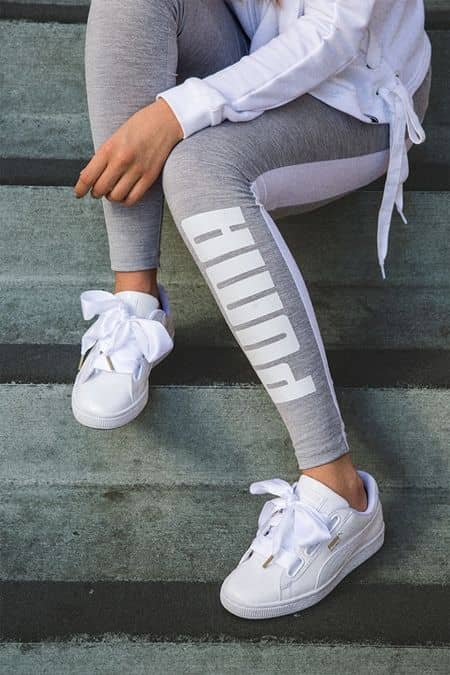 プーマ Puma  バスケットハート スニーカー リボン おおきい ポイント コートスタイル 人気