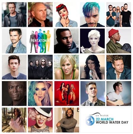 世界水の日 World Water Day SNSキャンペーン「Clean Water Here」セレブ賛同者の写真