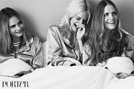 カーラ、ポピー、クロエ・デルヴィーニュ姉妹　Porter誌インタビュー