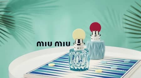 ミュウミュウ　Miu Miu　フレグランス　香水　第2弾　ミュウミュウ ロー ブルー オードパルファム 　フローラルの香り　スズラン　ボトル　可愛い　部屋に置きたくなる　